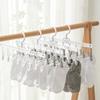 Clothes Drying Hanger with 8 Clips Hanging Drying Rack,Drip Foldable Hanging Rack Drying Towels Bras Baby Clothes Gloves Plastic