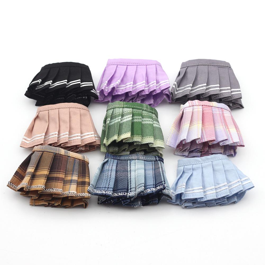 For 17cm Labubu Doll Fashion Striped Skirts Doll Clothes Color Match Dolls Accessories Cute Decoration Little Clothes