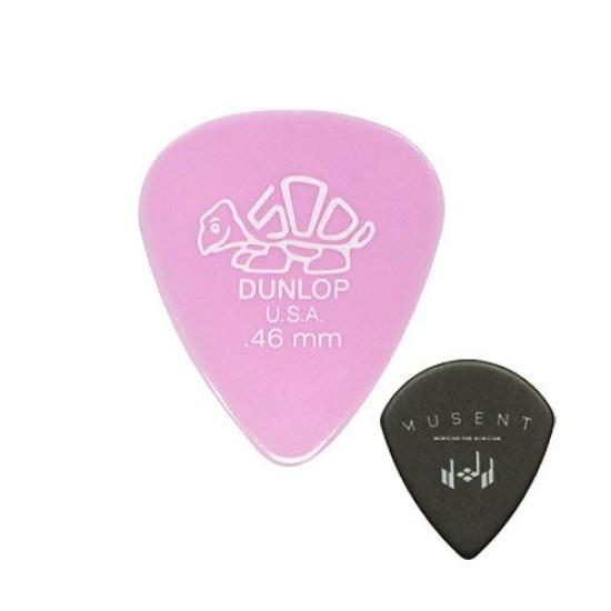 

Jim Dunlop Delrin Picks (12-Pack) - Includes 0.46mm Jim Dunlop Delrin Picks and Musent Custom Players Picks 41B046-LPK-12P