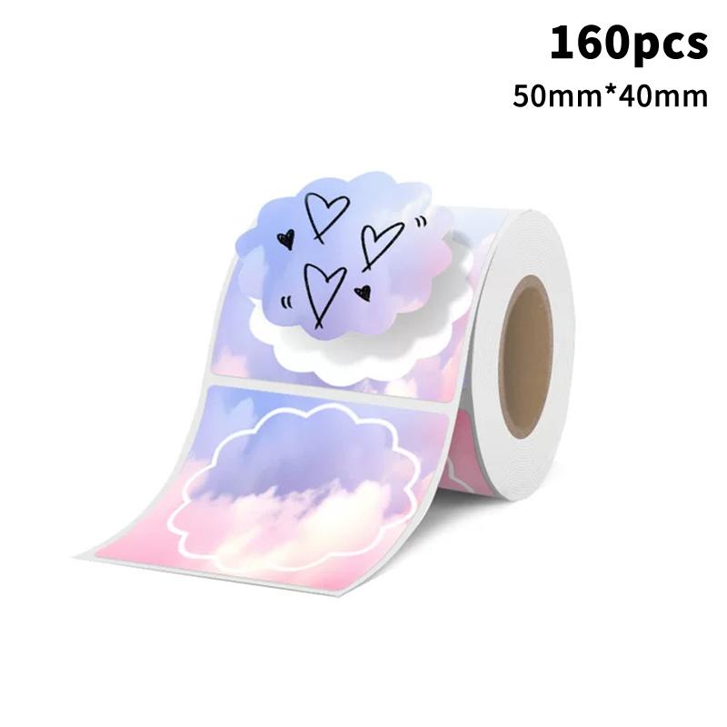 New Gradient Color Labels, Stickers, Self-adhesive DIY Graffiti Envelope Seal Stickers, Thermal Paper Labels