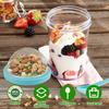 4Pcs Portable Breakfast Cups Overnight Oats Container with Spoon Oatmeal Cereal Nut Yogurt Salad Cup Container Set Lunch Box