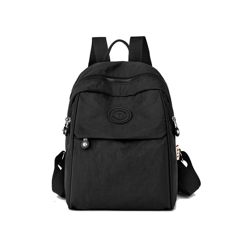 Large Capacity Student Schoolbag Women's Backpack Lightweight Water-repellent Nylon Commuter Travel Bag