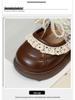 Girls' Lace Bow Leather Shoes - Spring & Autumn Korean Style Princess Performance Shoes with Pearls