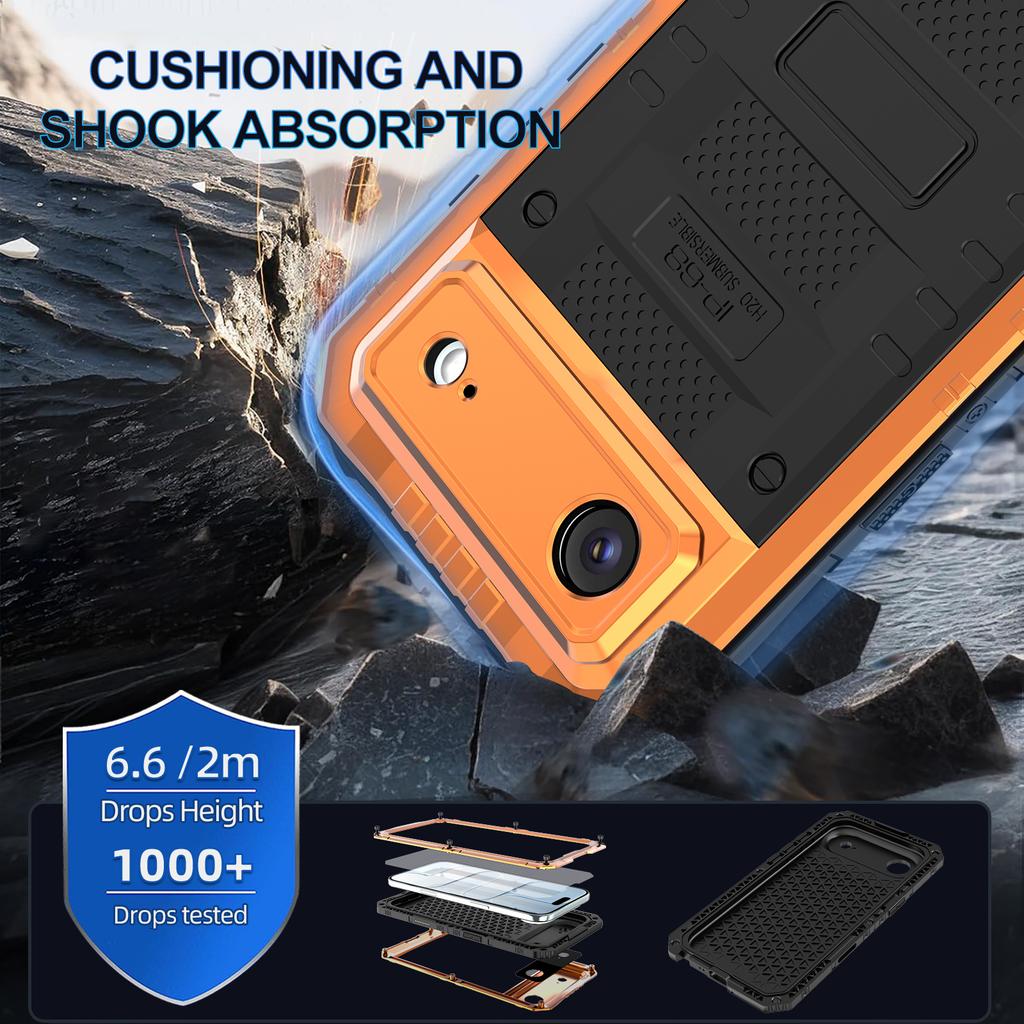 Metal Full Sealed Protection Waterproof Case For iPhone Air 17 Pro Max 17 Pro 17 IP68 Water Proof Shockproof Heavy Duty Cover