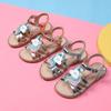 Sandals Soft Soles Foreign Style Summer Embroidered Unicorn Velcro Shoes Little Girls Daily Kids Sandals  Causal
