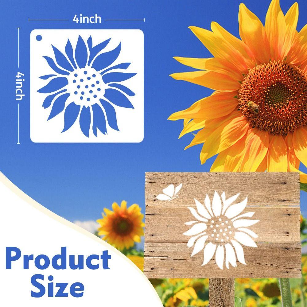 50pcs/set Floral Series DIY Painting Stencil Set Hollow Reusable Painting Templates PET Washable Spray Painting Stencils