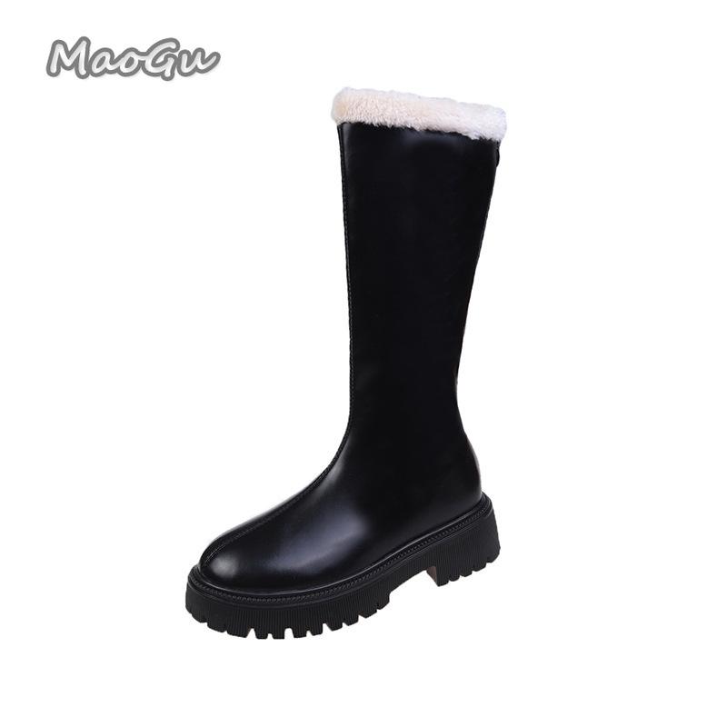 Women's Winter Short/Long Tube Cotton Boots Thick Sole PU Back Zipper Shoes Bota Feminina Size 35-42 Botas Para Mujer