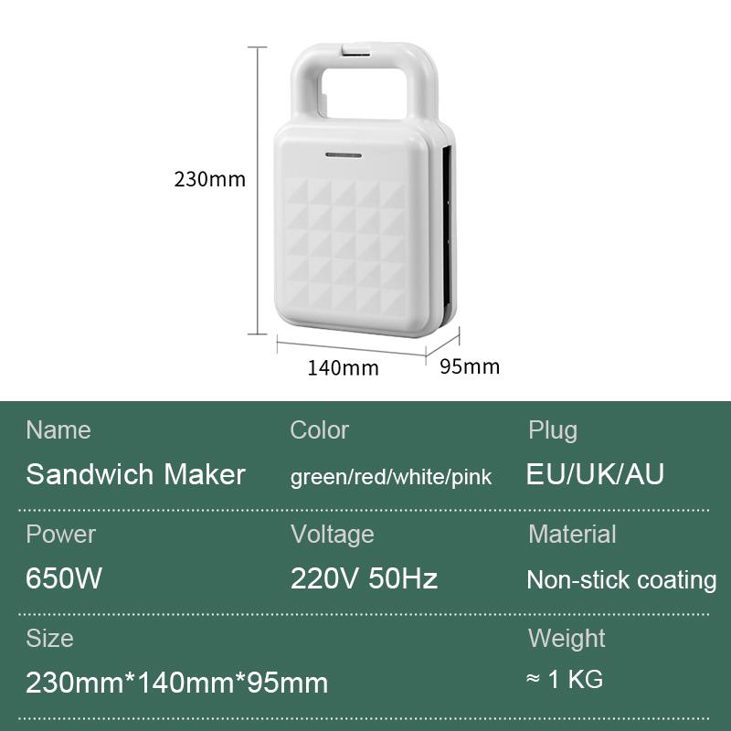 Sandwich Machine Breakfast Machine Household Light Food Machine Frying Machine Multi-function Heating Toast Pressure Toaster