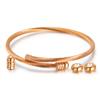 European & American Three-Color Stainless Steel Women's Bracelet: DIY Detachable Titanium Steel Wire for Personalized Style.