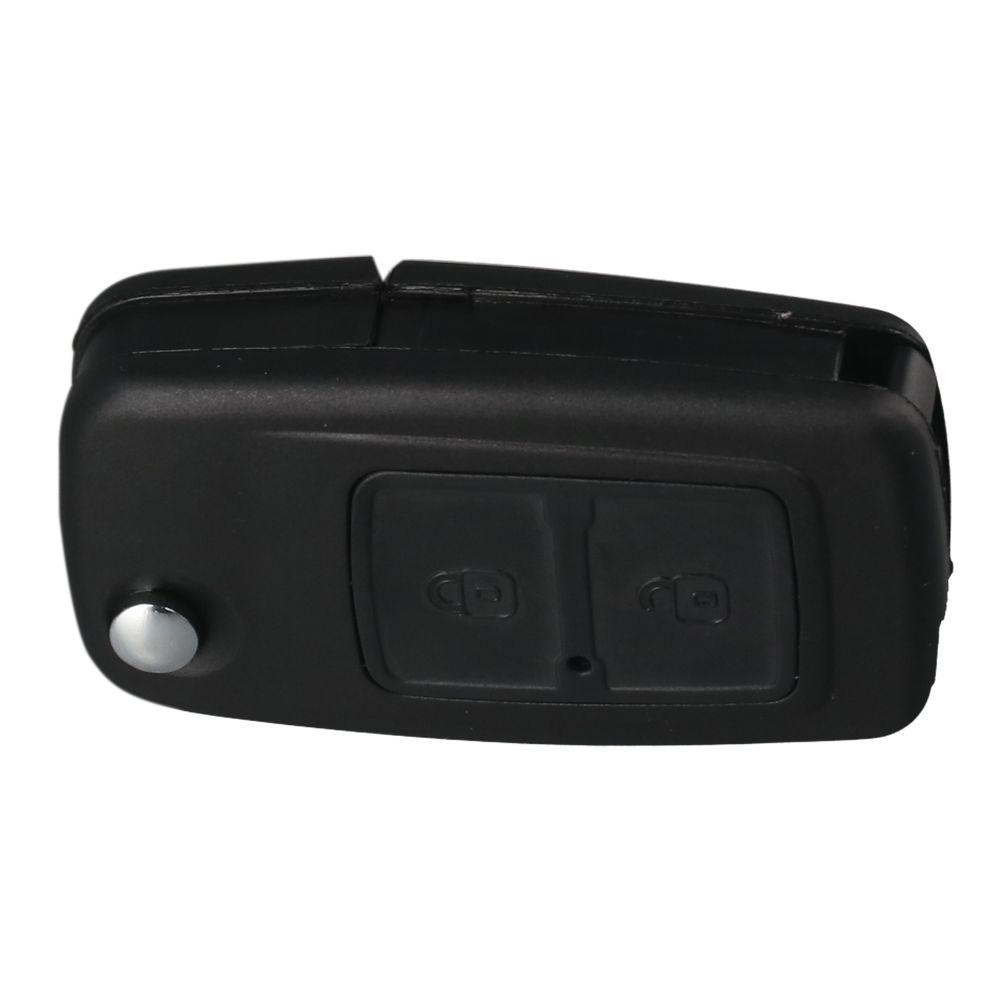 2 Knappar Vikbart Bilnyckelskal Fjärrnyckelskal Oskuren Blad Flip-nyckelskydd Fjärrkontrollskal Fob-ersättning Hållbara Biltillbehör