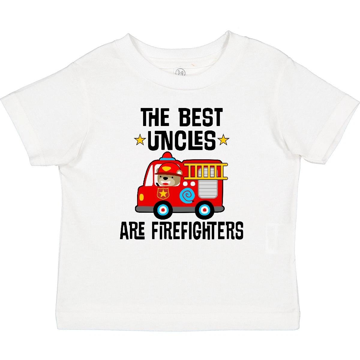 Inktastic Best Uncles Are Firefighters Baby T-Shirt Uncle Firefighter Clothes 140