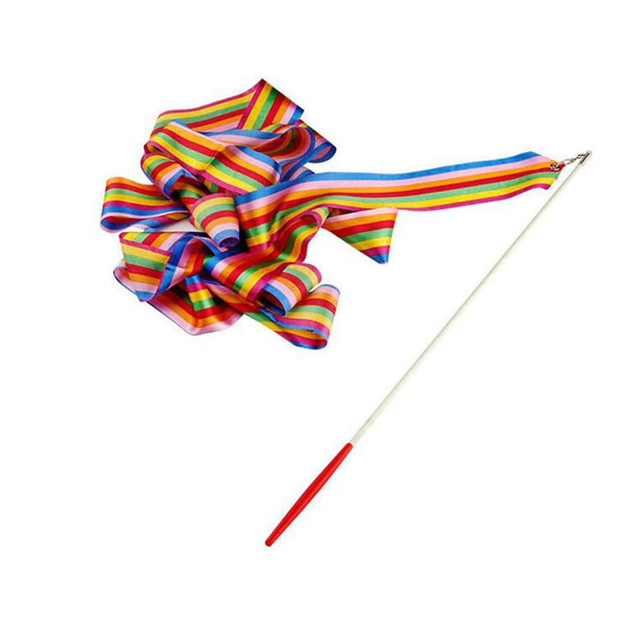 400cm Dance Performance Color Ribbon Sticks Durable Twirling Rods for Ballet Dance Artistic Gymnastics Ribbon Art Sprots Equipme