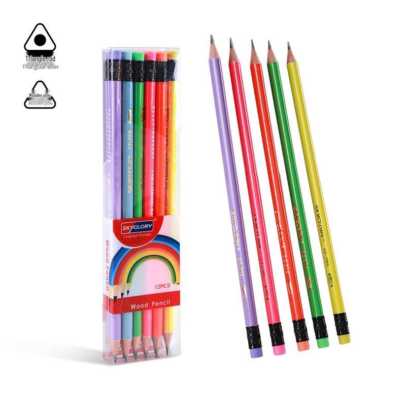 Eco-Friendly Hexagonal Oil-Based Colored Pencils - 48 Color Set for Students