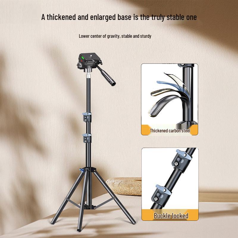 2025 Pro Live Streaming Stand: Dual Phone Tripod with Fill Light for Streamers & Vloggers