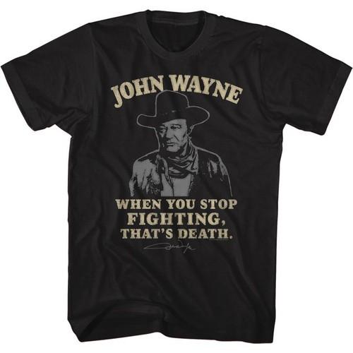 John Wayne That#039;s Death Black Adult TShirt Unisex T-Shirt M