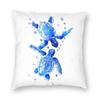 Blue Sea Turtles Square Pillowcase Polyester Linen Velvet Printed Zip Decor Pillow Case Car Cushion Cover Wholesale
