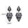 Black Hanging Long Earrings for Women Triangle Square Statement Drop Earrings 2025 boucle oreille femme Fashion Jewelry