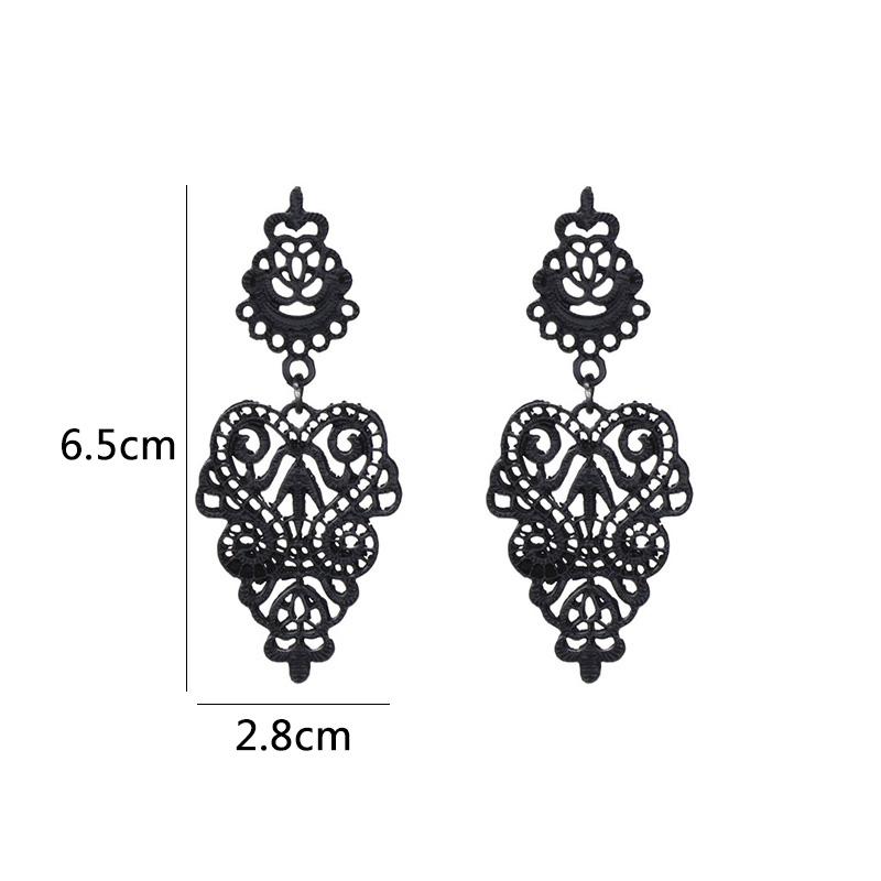 Black Hanging Long Earrings for Women Triangle Square Statement Drop Earrings 2025 boucle oreille femme Fashion Jewelry