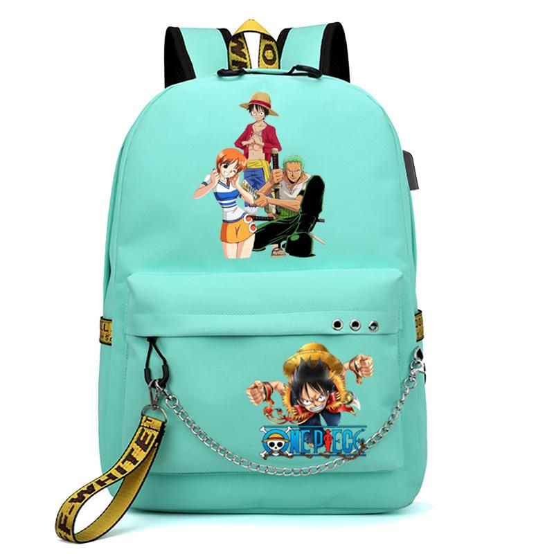 USB student school bag travel backpack printed One Piece casual trendy bag