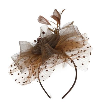 Stilvolle Cocktail-Netz-Blumen-Haar-Fascinators Federn Haarspange Teeparty-Haarband Fascinator-Hut Alice-Haarband-Clip