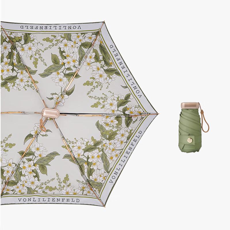 VONLILIENFELD Ultra-Light Double-Layer Six-Fold UV Protection Mini Sun Umbrella