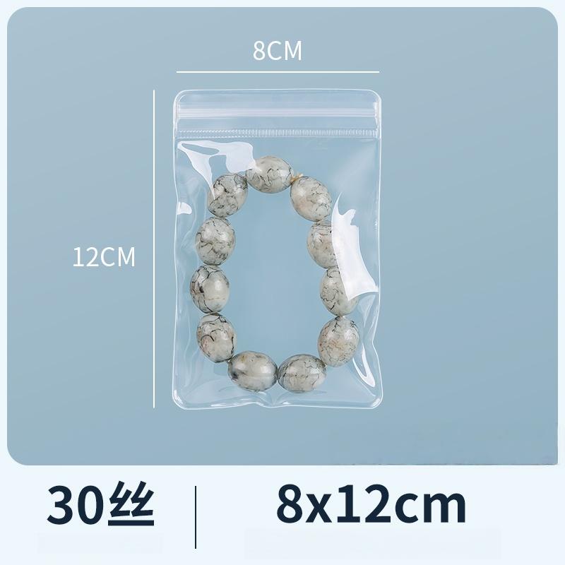 10/100pcs Clear EVA Zipper Bags Resealable Jewelry Pouches Anti Tarnish Storage for Bracelets Necklaces Beads