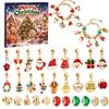 Collana dell'Avvento di Natale Scatola a Sorpresa Orecchini a Bottone Scatola Regalo Foro Gioielli Musicali Scatola a Sorpresa Regalo Calendario del Countdown 24