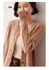 Lekasha 2026 Women's Thickened Cable Knit Cashmere Cardigan - Autumn/Winter Round Neck Sweater, Loose Outerwear Knit Jacket