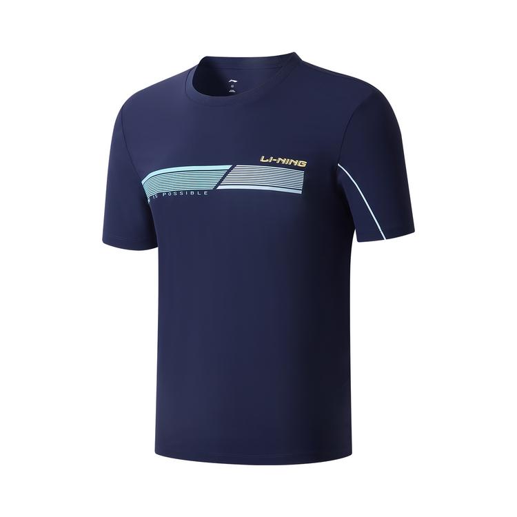 Мужская футболка с круглым вырезом и логотипом Li Ning из серии Tennis Tops AHSW097-3 S