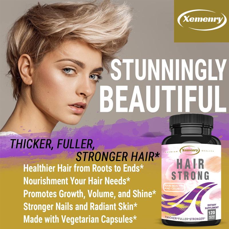 A Powerful Supplement for Strong, Healthy Hair Growth, Rich In Biotin, Keratin, and Collagen. Suitable for Both Men and Women.