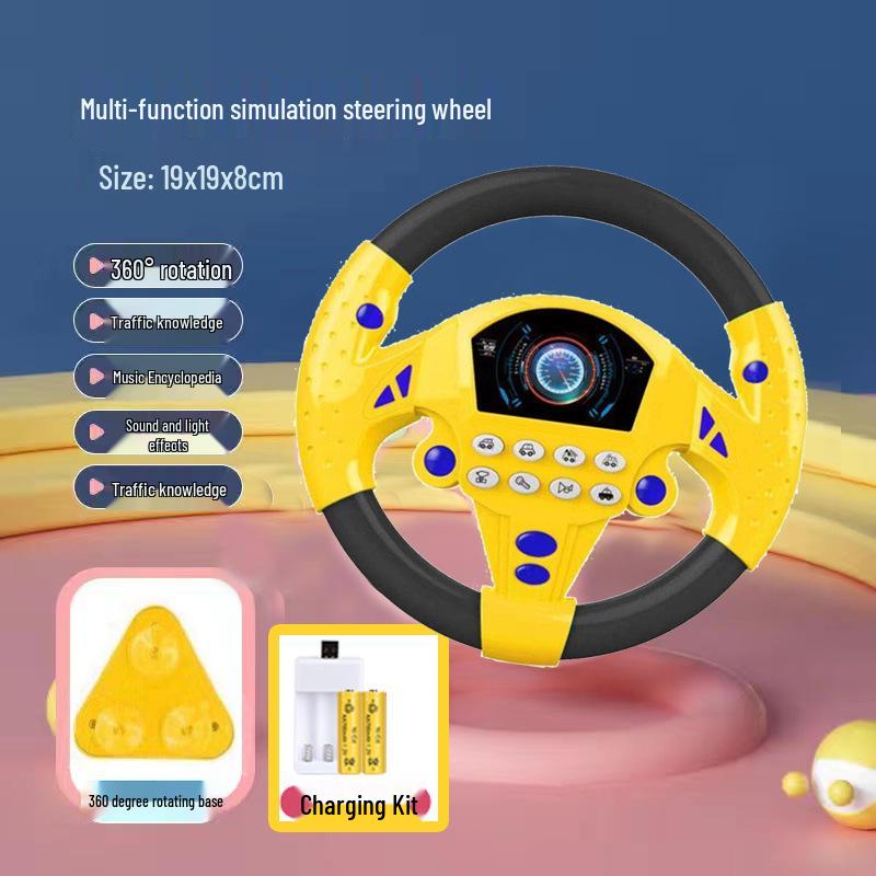 Interaktives Lenkradspielzeug für Eltern und Kind für 1- bis 6-Jährige - Co-Pilot Rollenspiel Geschenk