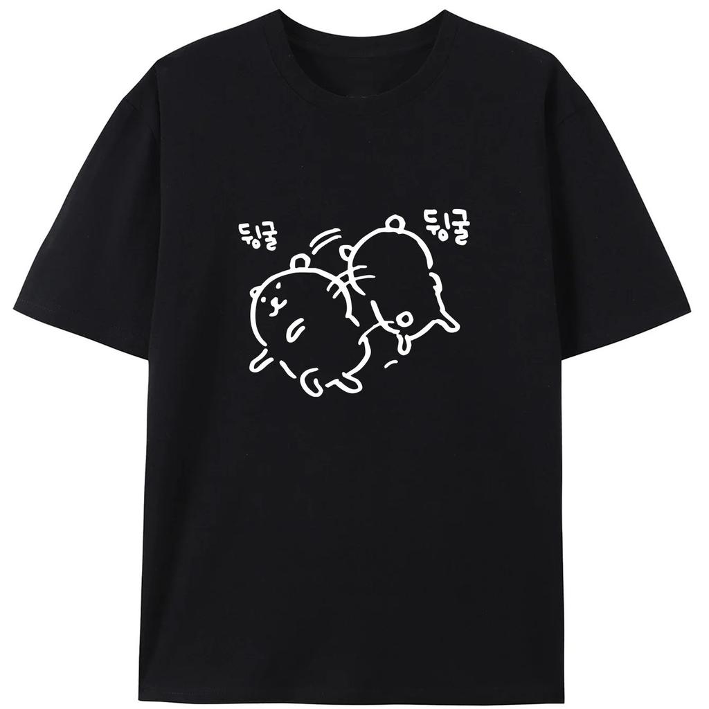 2025 New Essential Cotton Unisex T-Shirt Fashion Printing Soft Breathable Crew Neck Fashion Men's and Women's T-Shirts One Piece