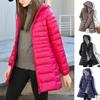 Women Warm Winter Hooded Down Jacket Ultra Light White Duck Down Coat Slim Casual Long Coat Autumn Women