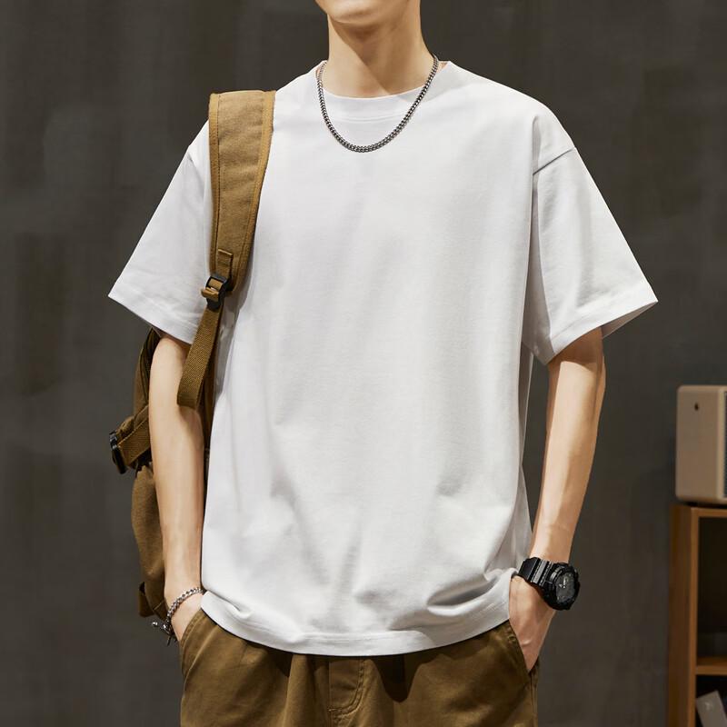 Zengzhi Men's 300g Heavyweight Loose Fit Short Sleeve T-Shirt