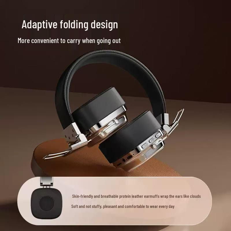 American Retro Style Over-Ear Headphones with Heavy Bass, Bluetooth 5.3 Wireless Headset