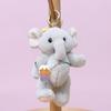 1Pcs Cute Soft Plush Elephant Doll With Joint And Hand And Foot Movement Charm Keychain Toy Bag Pendant Home Decor Gift