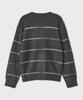 Belier Brushed Tom Cardigan - Grey Stripe