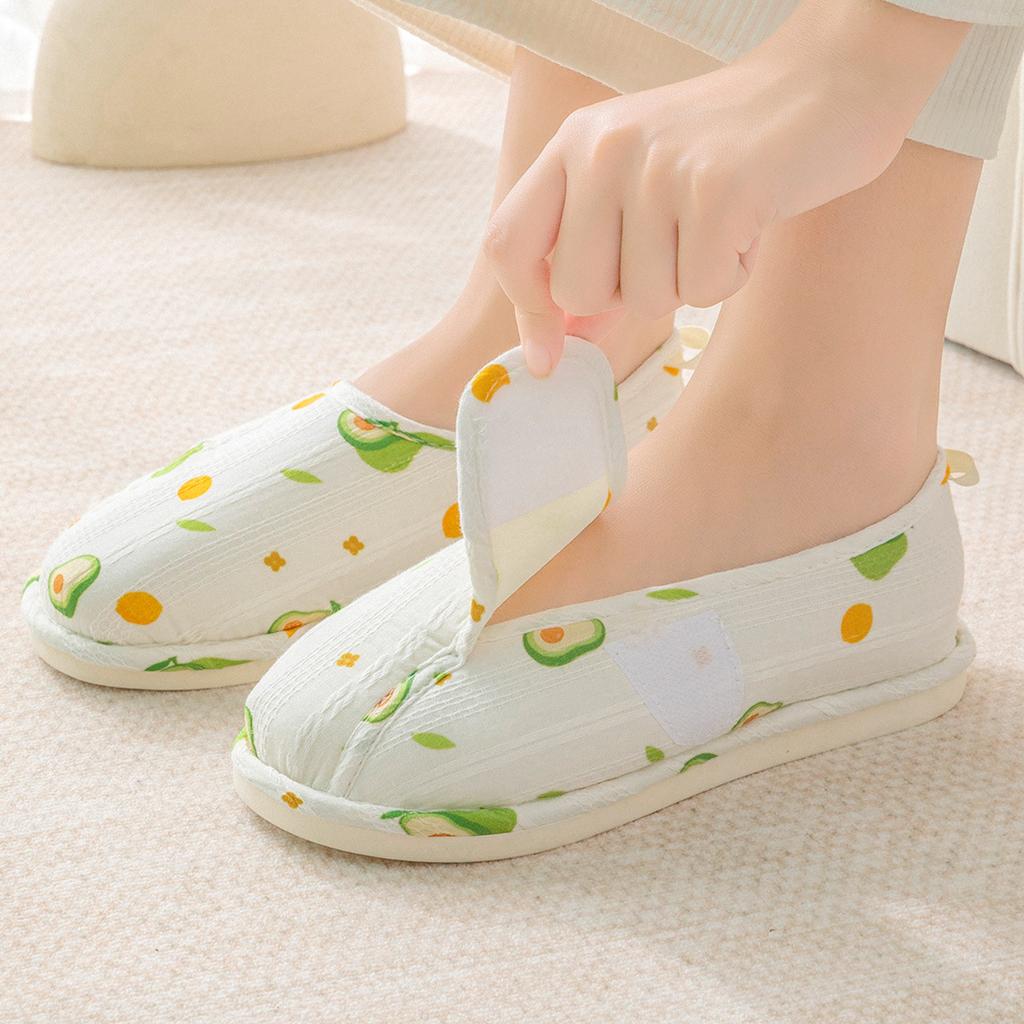 Postpartale Schuhe, Herbst- und Wintertaschen, Frühlings- und Herbststile, rutschfest für zu Hause nach der Geburt, Sommerdünne Mutterschafts-Baumwollpantoffeln für Damen