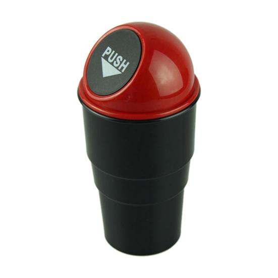Creative Mini Auto Push Trash Can Holder Rubbish Bin Storage Box Car Accessories