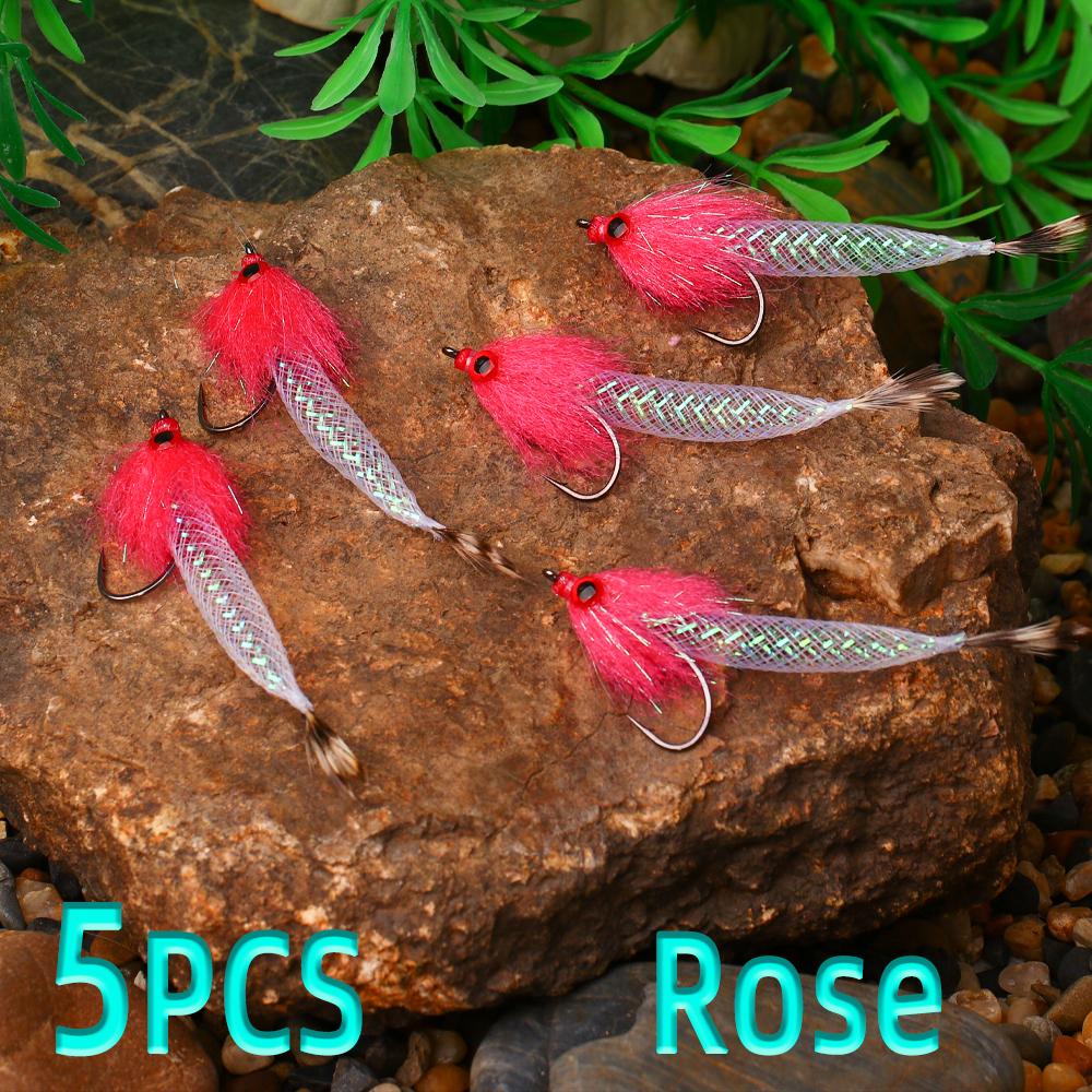 5 Stück/Box Schnell sinkend Mylor Flash Tube Streamer Fliege Leicht Großvolumig 5 Farben verfügbar Forelle Barsch Hecht Angelköder