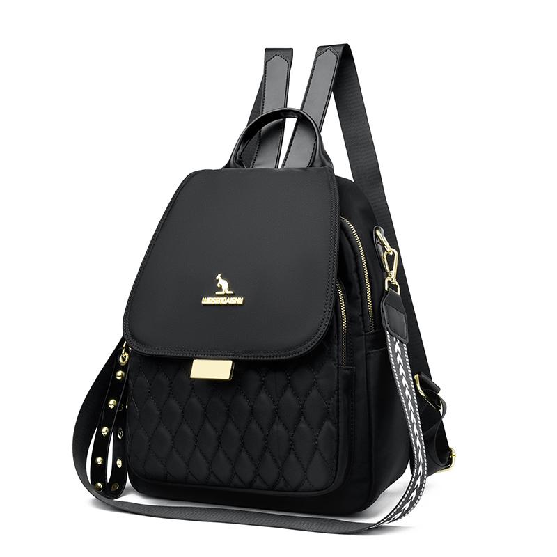 

Рюкзак Оксфорд Женский Вышитый Дорожный Рюкзак Большой Вместимости Многофункциональная Сумка на Плечо чёрный