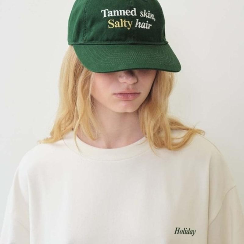 

MAISONMARAIS Typo Cotton Baseball Cap, Green FF