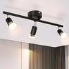 Nettlife Ceiling Light 3 Adjustable Spots, GU10, Black Metal, for Living Room, Bedroom, Kitchen, Hallway, Office, Bulb Not Included