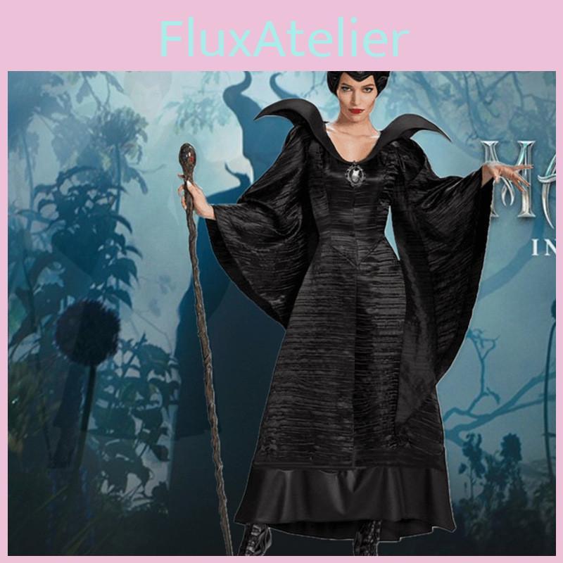 Luxurious Halloween Maleficent Evil Queen Cosplay Costume For Party Dress-up