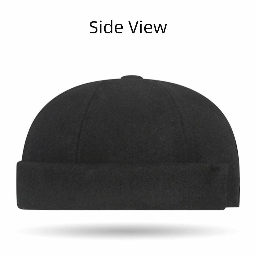 Casual With Earmuffs Warm Beanie Cap Adjustable Windproof Brimless Beanie Cap Fleece-Lined Thermal Dome Melon Cap Winter