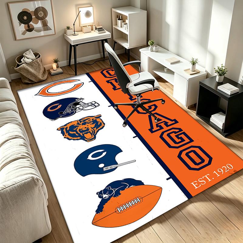 chicago bears  A rug suitable for office chair areas living rooms and computer desks perfect for home offices and an ideal holiday gift