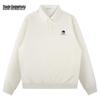MARK FAIRWHALE Men's Bear Embroidered Polo Sweatshirt