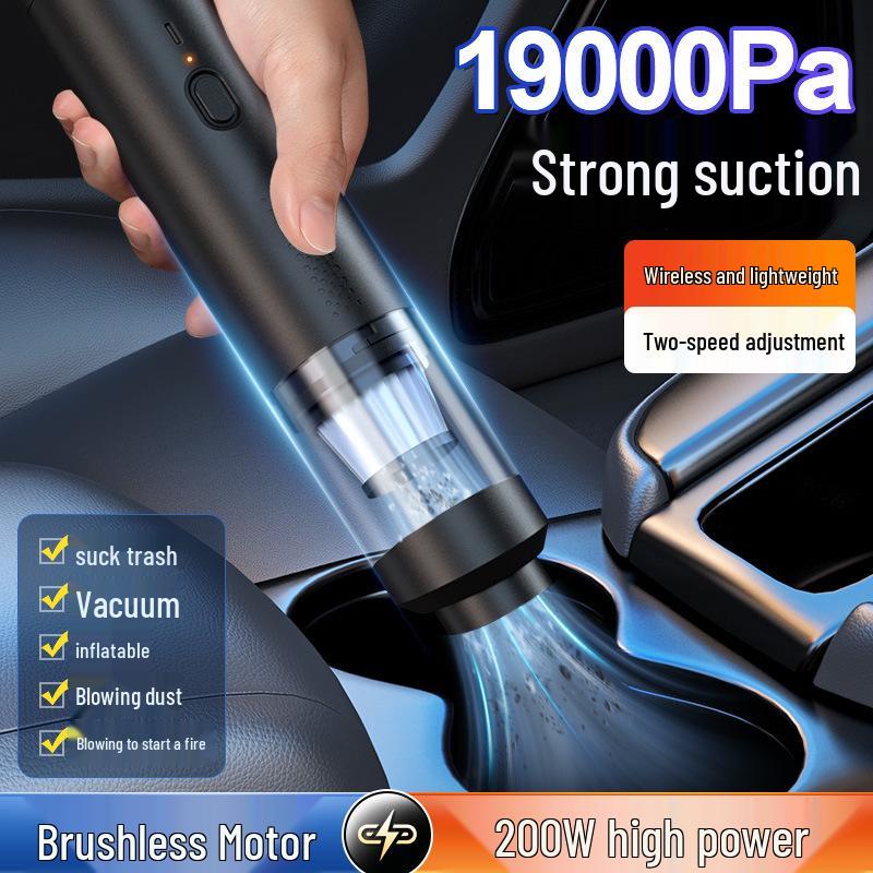 Cordless Car Vacuum Cleaner - Handheld, Dual Suction & Blow, Pet Hair Remover