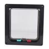 ABS Acrylic Pet Cats Screen Door Window Lockable Waterproof Medium Cat Flap (black)