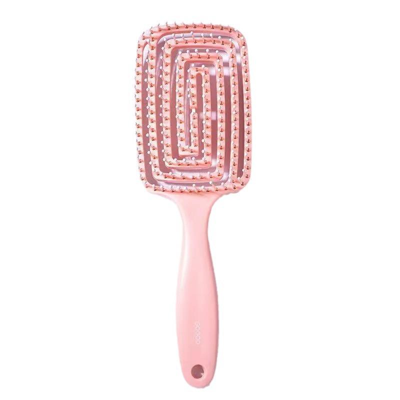 Fluffy High Crown Comb: Women's Portable Long Hair Styling & Massage Rib Comb